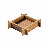 Mini piatto quadrato in bambù  "Hanako" 120x120mm H24mm
