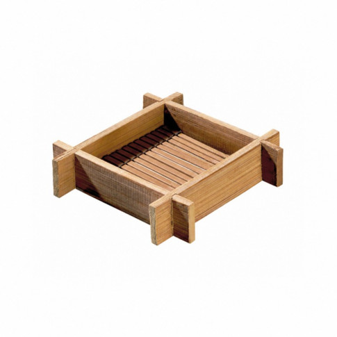 Mini piatto quadrato in bambù  "Hanako" 120x120mm H24mm