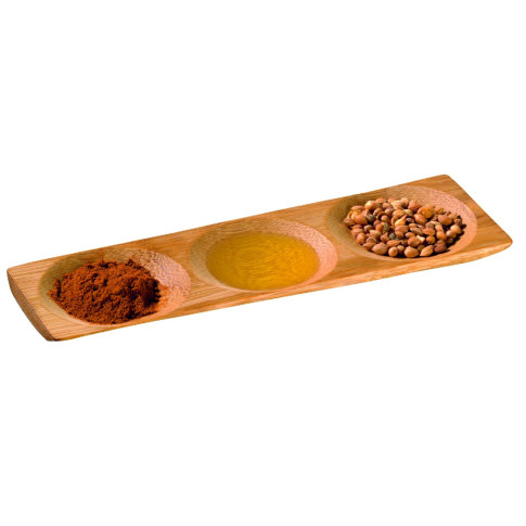 Piatto  in bambù a 3 scomparti "Patong" 180x60mm H10mm