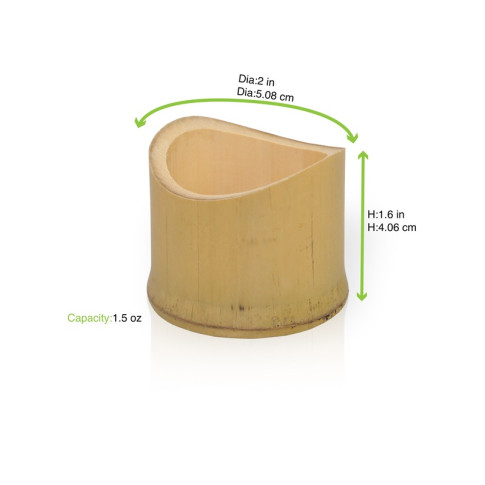 Metà tubo di bambù "Tamago"  H42mm 37ml