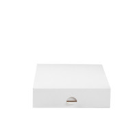 Scatola da pasticceria in cartone bianco 180x180mm H50mm