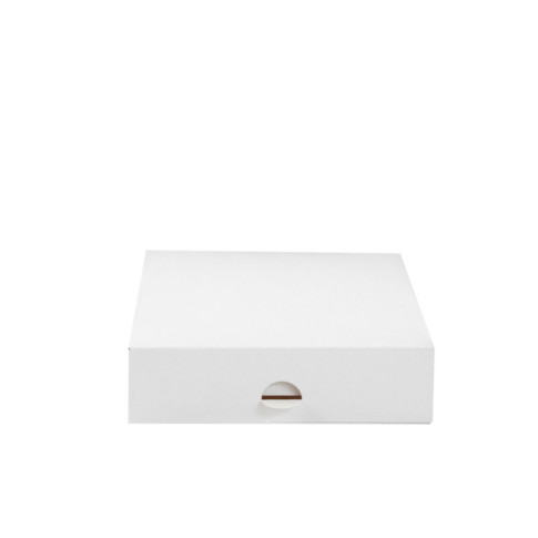 Scatola da pasticceria in cartone bianco 180x180mm H50mm