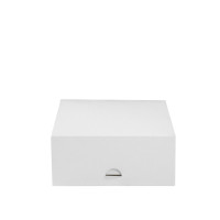 Scatola da pasticceria in cartone bianco 180x180mm H80mm