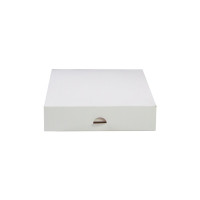 Scatola da pasticceria in cartone bianco 200x200mm H50mm