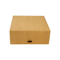 Scatola da pasticceria in cartone kraft 200x200mm H80mm
