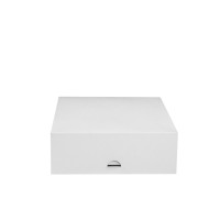Scatola da pasticceria in cartone bianco 220x220mm H80mm