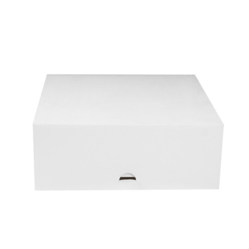 Scatola da pasticceria in cartone bianco 250x250mm H100mm