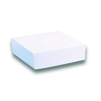 Scatola da pasticceria in cartone bianco 280x280mm H80mm