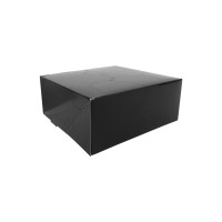 Scatola da pasticceria nera effetto marmorizzato 140x140mm H60mm