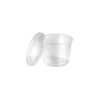 Contenitore in PP traslucido con coperchio  H86mm 650ml