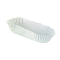 Pirottino ovale in carta da forno bianca 105x40mm H25mm