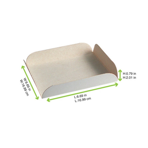 Quadrato sottotorta in cartone bianco con alette 210x210mm H20mm