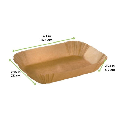 Pirottino ovale in carta da forno scura siliconata 155x75mm H57mm