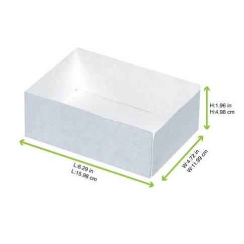 Scatola da pasticceria in cartone kraft senza coperchio 160x120mm H50mm