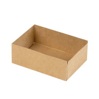 Scatola da pasticceria in cartone kraft senza coperchio 160x120mm H50mm