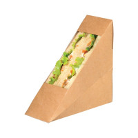 Porta tramezzino doppio kraft con finestra 53x87mm H175mm