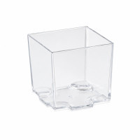 Contenitore fingerfood  "Kara" in PS trasparente 45x45mm H43mm 60ml