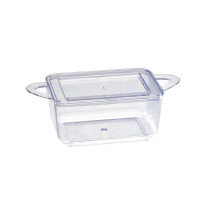 Contenitore fingerfood  "Loukià" in PS verde con manici 96x50mm H35mm 75ml