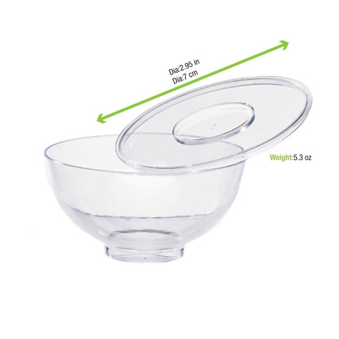 Coperchio in plastica per piattino fingerfood Milou (PET1)  H2mm