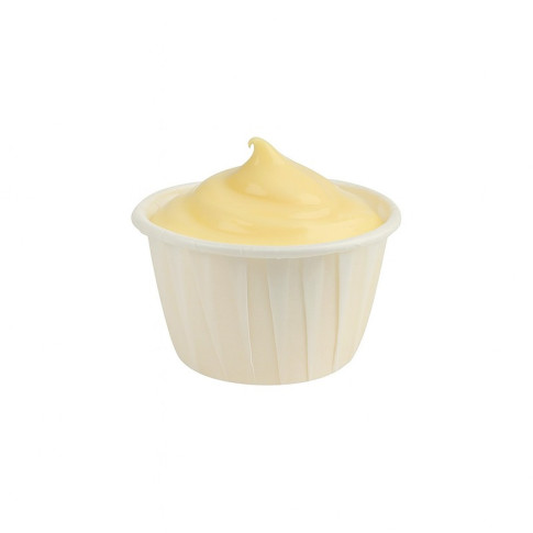 Coppetta in carta bianca plissettata anche per cottura in forno  H28mm 30ml