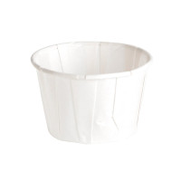 Coppetta in carta bianca plissettata anche per cottura in forno  H35mm 60ml