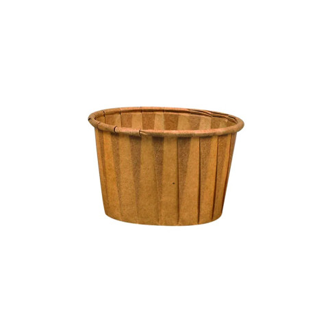 Coppetta in carta marrone plissettata anche per cottura in forno  H35mm 60ml