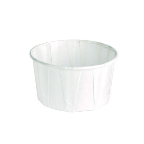 Coppetta in carta bianca plissettata anche per cottura in forno  H40mm 95ml