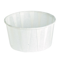 Coppetta in carta bianca plissettata anche per cottura in forno  H42mm 118ml
