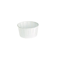 Coppetta in carta bianca plissettata anche per cottura in forno  H30mm 120ml
