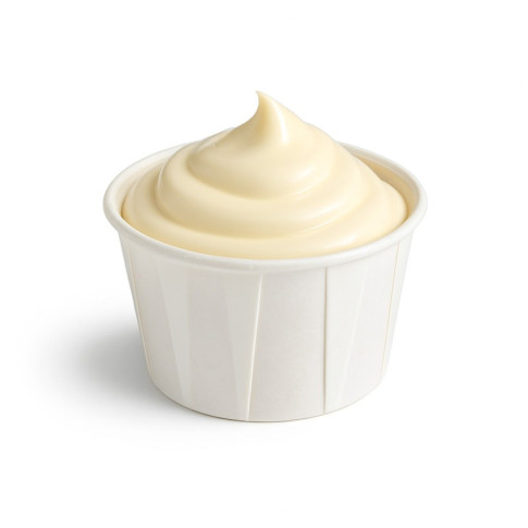 Coppetta in carta bianca plissettata anche per cottura in forno  H30mm 120ml