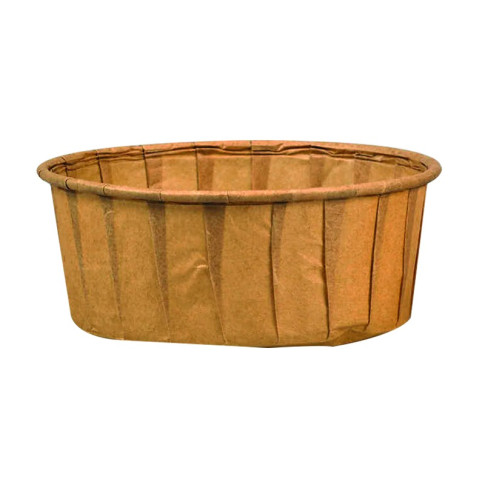 Coppetta in carta marrone plissettata anche per cottura in forno  H30mm 120ml