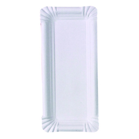 Piatto in cartone riciclato bianco 240x110mm
