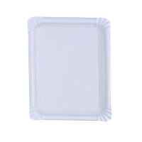 Piatto in cartone bianco 200x160mm