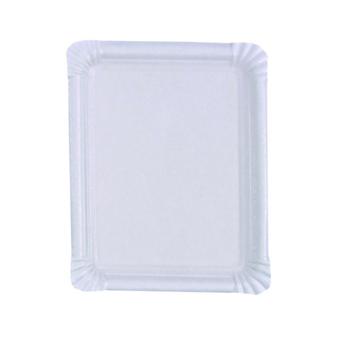Piatto in cartone bianco 200x160mm