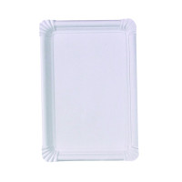 Piatto in cartone bianco 260x180mm