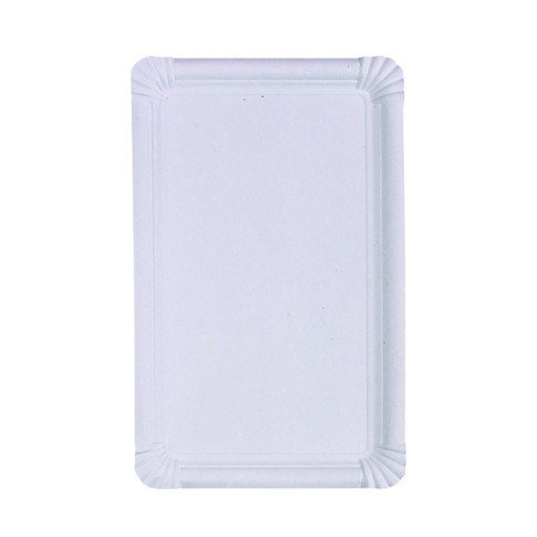 Piatto in cartone riciclato bianco 330x190mm