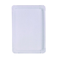 Piatto in cartone bianco 334x245mm