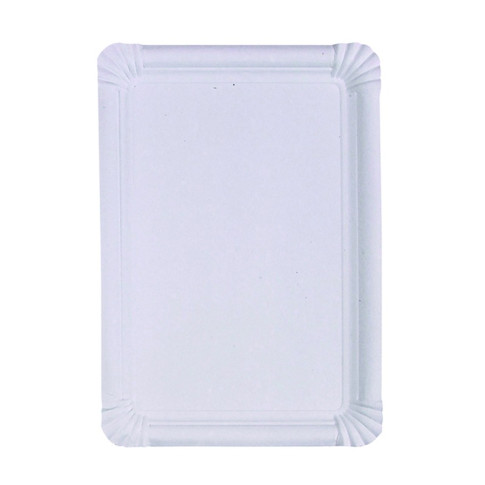 Piatto in cartone bianco 334x245mm