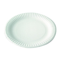 Piatto in cartone bianco  H15mm