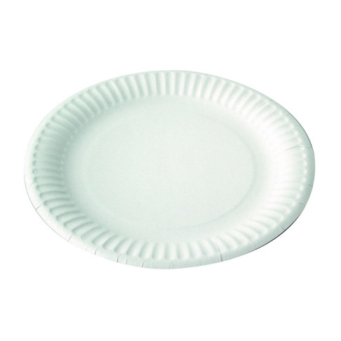 Piatto in cartone bianco  H15mm