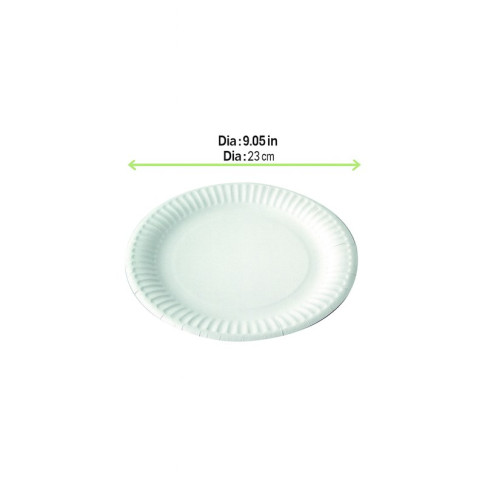 Piatto in cartone bianco  H15mm