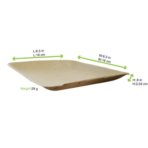 Piatto in palma  160x160mm H20mm