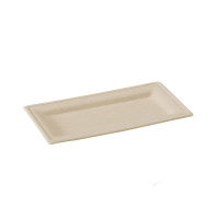 Piatto in polpa di canna da zucchero  260x130mm