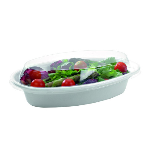 Insalatiera ovale in polpa di canna da zucchero 230x140mm H50mm 700ml