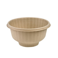 Contenitore per zuppa in polpa di canna da zucchero con coperchio  H90mm 680ml