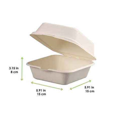 Conchiglia in polpa di canna da zucchero 150x150mm H76mm 460ml