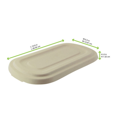Coperchio rettangolare in polpa scura (PAP21) 269x139mm H16mm