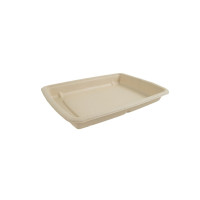 Vassoio in polpa di canna da zucchero scura 226x162mm H27mm