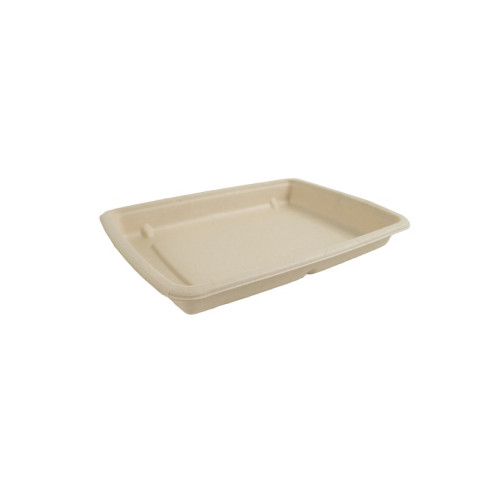 Vassoio in polpa di canna da zucchero scura 226x162mm H27mm