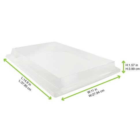 Coperchio in PET trasparente per vassoio Atlas (PET1) 380x280mm H40mm